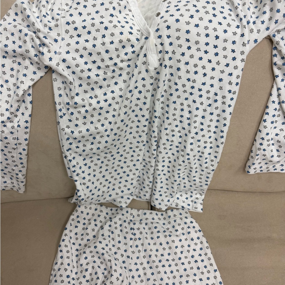 Kids White and Blue Star Pajamas